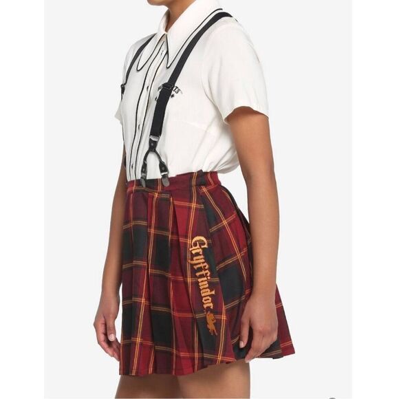 Harry Potter Gryffindor Pleated Suspender Skirt Plus Size Medium NWT - Picture 1 of 9